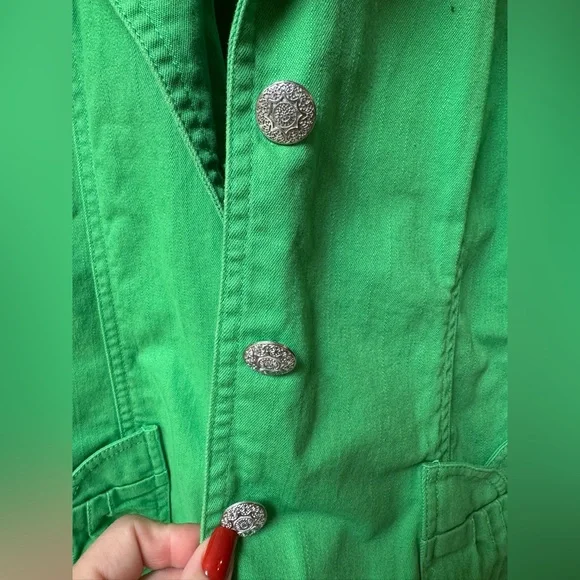 Denim & Co. Green Jacket - Picture 5 of 7